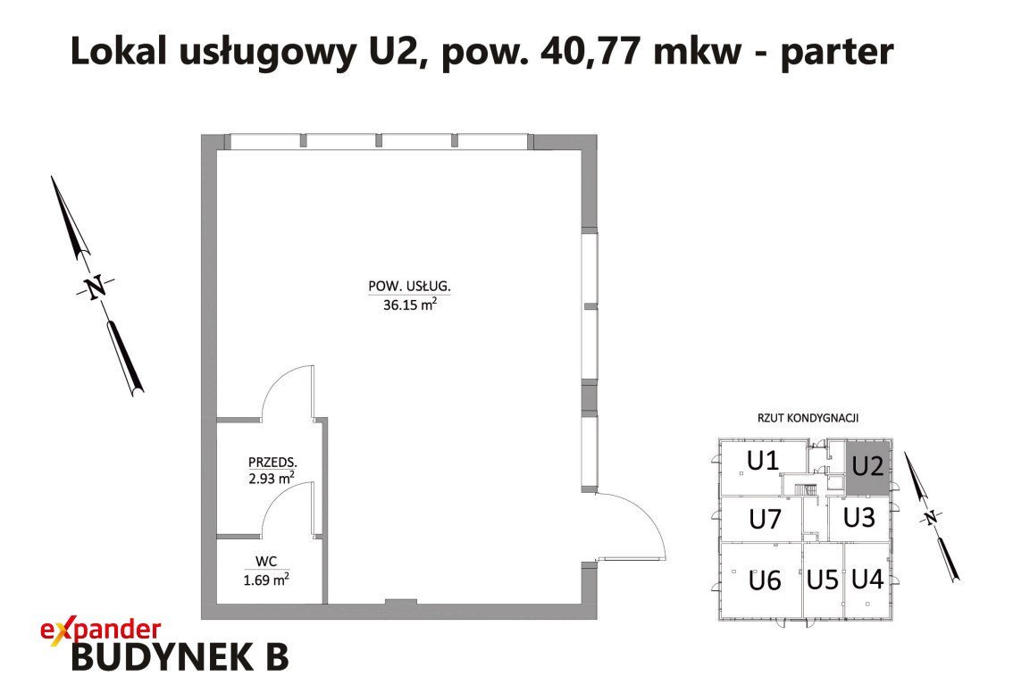 Lokal usługowy 40,77 m2 z miejscem postojowym, bez PCC Wrocław, Syryjska  41m2 Foto 1