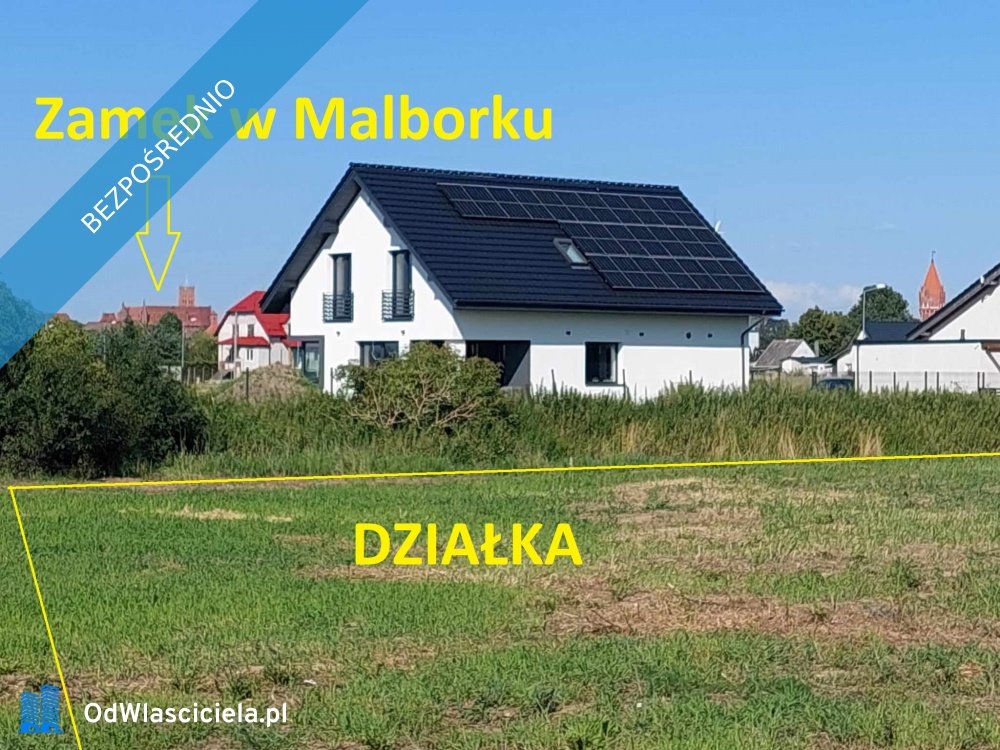 Działka budowlana na sprzedaż Malbork, Grobelno  1 100m2 Foto 6