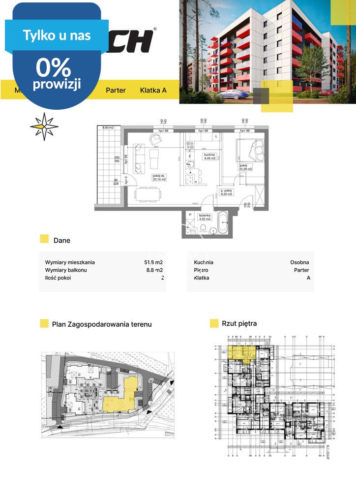 Przestronne 2-pokojowe mieszkanie 52,5 m2 w Solcu Kujawskim Solec Kujawski, Kujawska  53m2 Foto 1