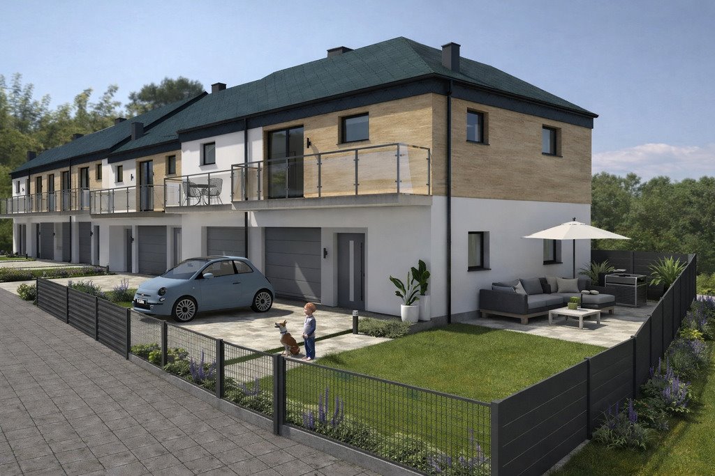 Nowoczesny dom 94,4 m² z garażem i narożnym ogrodem Wysoka Głogowska  94m2 Foto 1