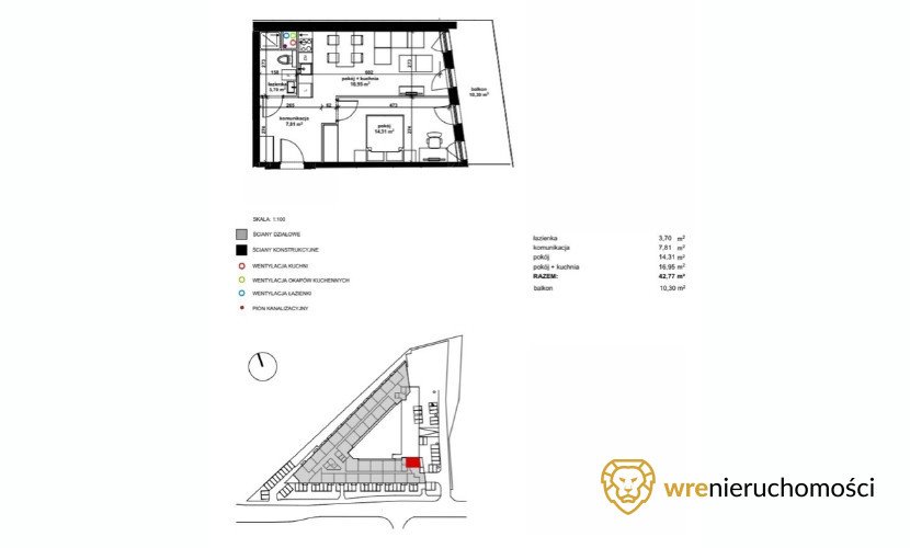 Mieszkanie dwupokojowe na sprzedaż Wrocław, Partynice, Zwycięska  43m2 Foto 3