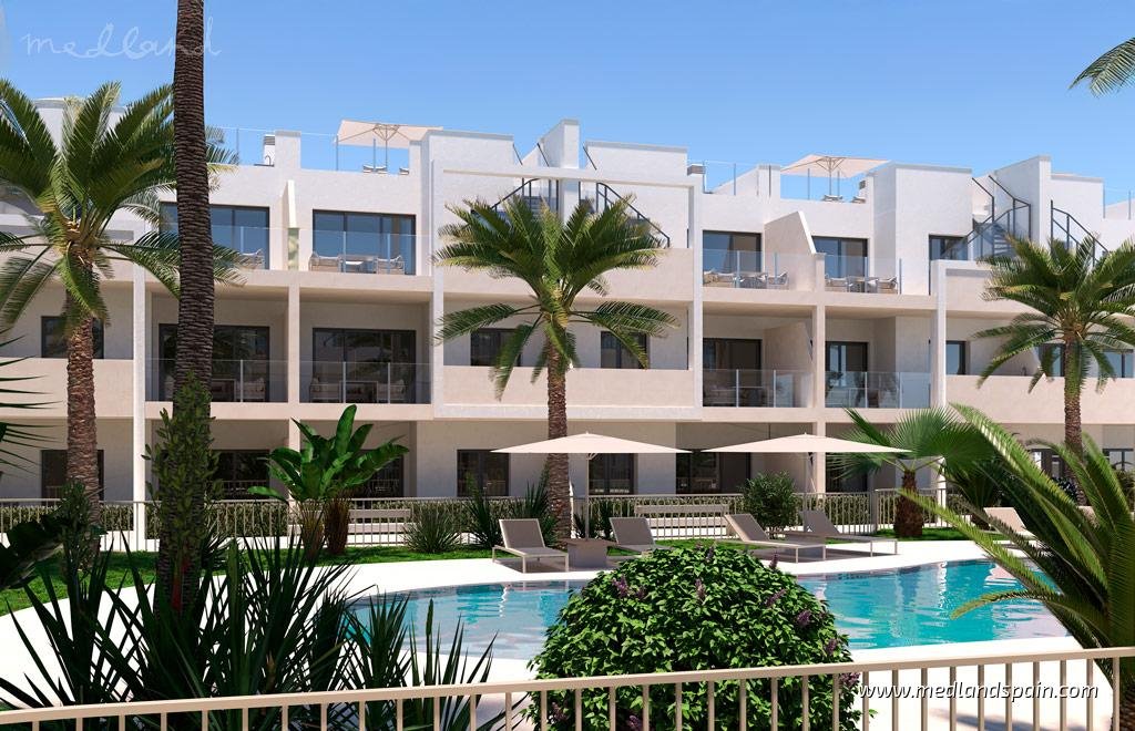 Nowoczesne apartamenty z tarasem i basenami w Torre Pacheco Hiszpania, Torre Pacheco  68m2 Foto 1