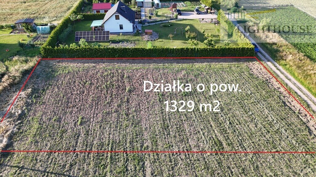 Działka budowlana z mediami - 10 km od Tczewa Malenin, Złota  1 329m2 Foto 1