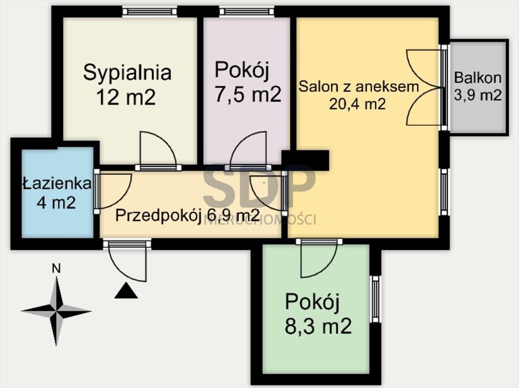 Mieszkanie czteropokojowe  na sprzedaż Wrocław, Fabryczna, Żerniki, Heinricha Lauterbacha  59m2 Foto 5