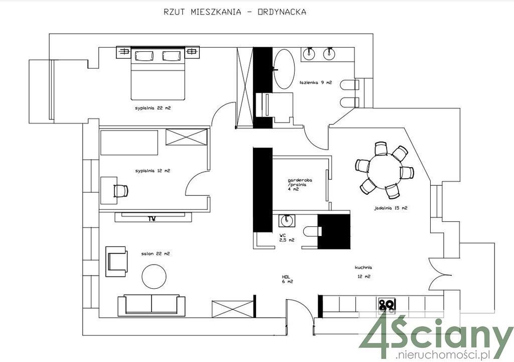 Mieszkanie czteropokojowe  na wynajem Warszawa, Śródmieście, Ordynacka  120m2 Foto 3