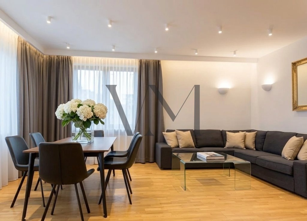Apartament 130 m2 - 4 pokoje - klimatyzacja - patio i garaż Warszawa, Śródmieście, Leona Kruczkowskiego  130m2 Foto 1