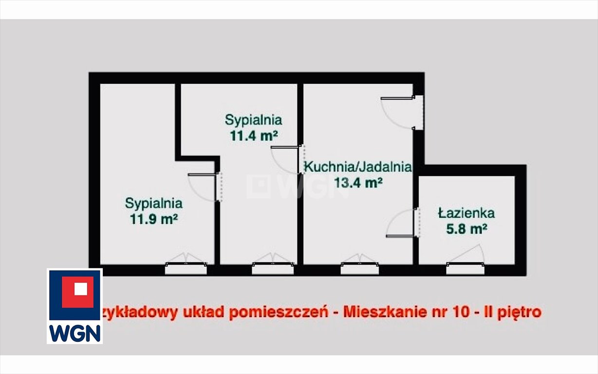 Mieszkanie dwupokojowe na sprzedaż Katowice, Ligota, Franciszkańska  43m2 Foto 13