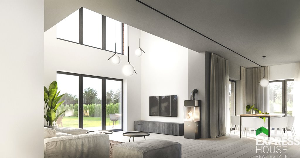 Nowoczesny dom 218 m2 z tarasem, garażem i lasem w pobliżu Ciasne, Choinkowa  218m2 Foto 1