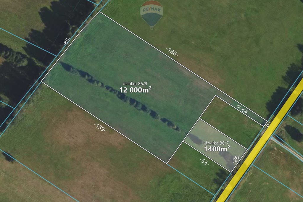 Działka 13 400 m2 z dostępem do drogi i mediów Ładne  13 400m2 Foto 1