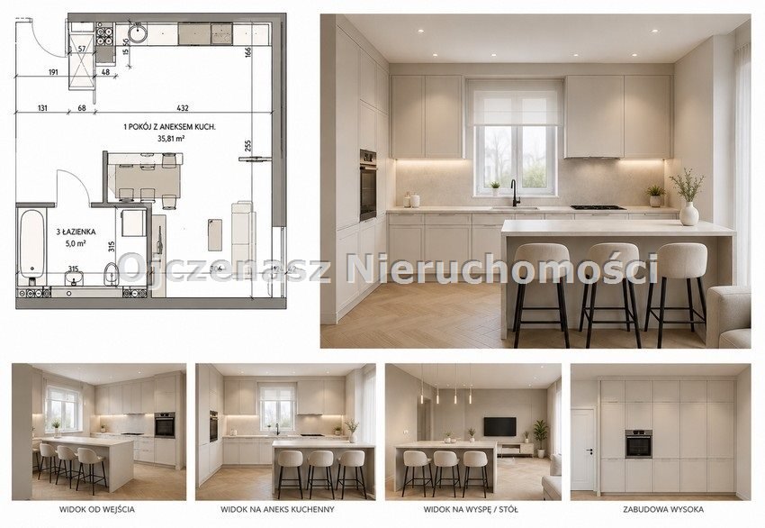 Nowoczesne 35,81 m² w Bydgoszczy (Fordon) z możliwością aranżacji Bydgoszcz, Fordon, Akademickie  36m2 Foto 1
