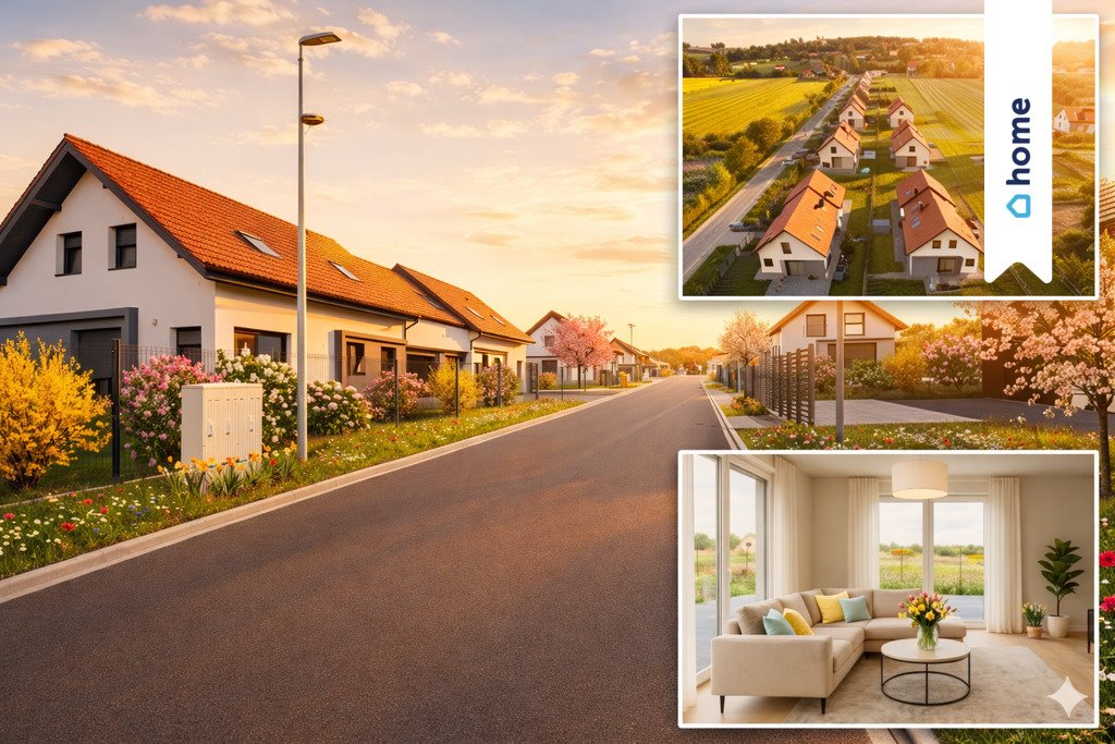 Nowoczesny dom bliźniak w Wiszni Małej, 157 m2, indywidualna aranżacja Wisznia Mała, Szkolna  157m2 Foto 1