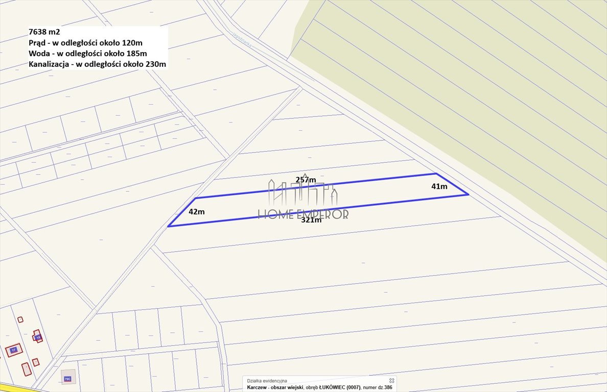 Na sprzedaż działka 7638 m² w Łukówcu z potencjałem rozbudowy Łukówiec, Stary Trakt  7 638m2 Foto 1