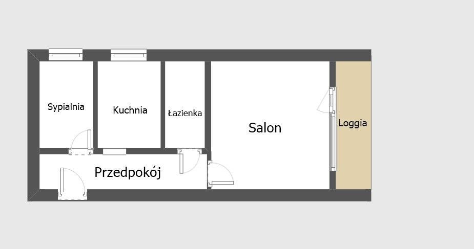 2-pokojowe mieszkanie 35,3 m² na Śródmieściu Warszawy - duże możliwości aranżacyjne Warszawa, Śródmieście, Franciszkańska  35m2 Foto 1