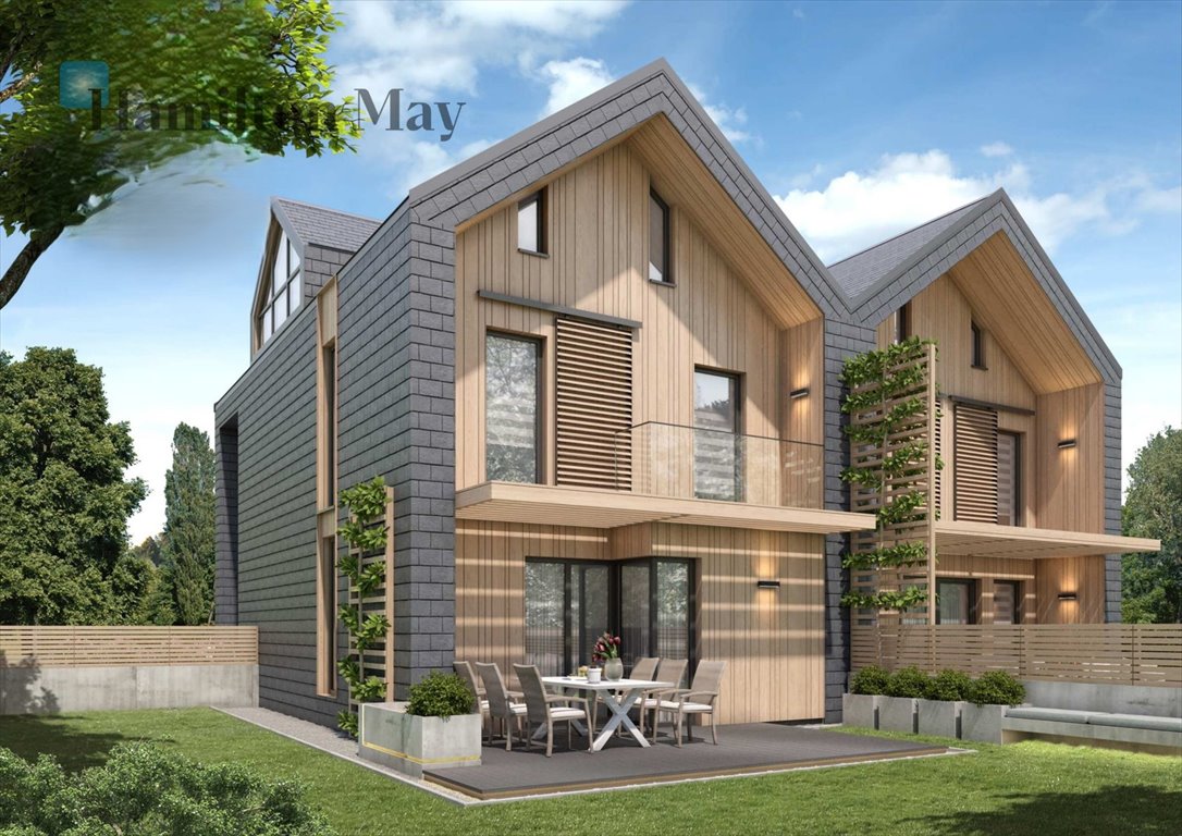 Nowoczesny dom bliźniak z ogrodem i garażem, 120 m2 Budzyń, Budzyń  120m2 Foto 1