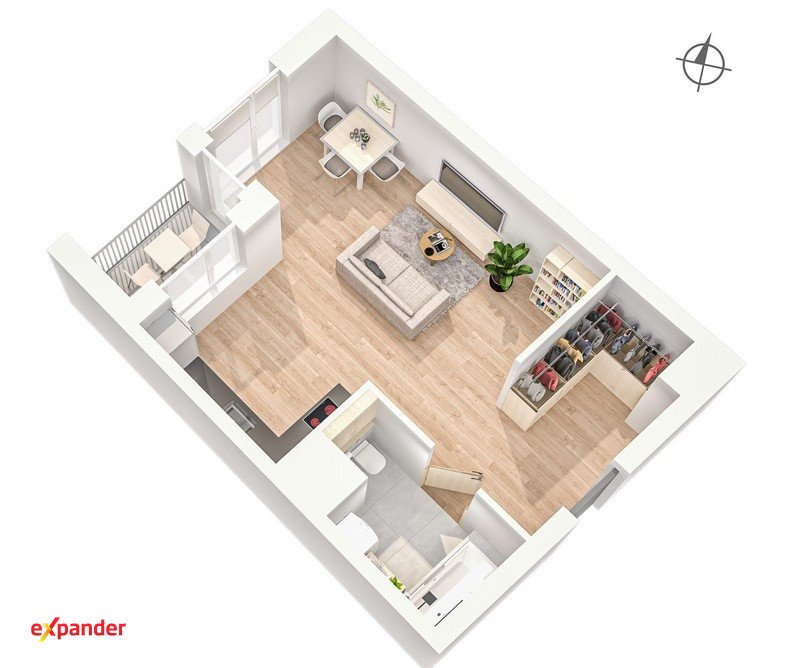 Zapraszam do mieszkania 37,4 m² z loggią w centrum Wrocławia Wrocław, Powstańców Śląskich  37m2 Foto 1
