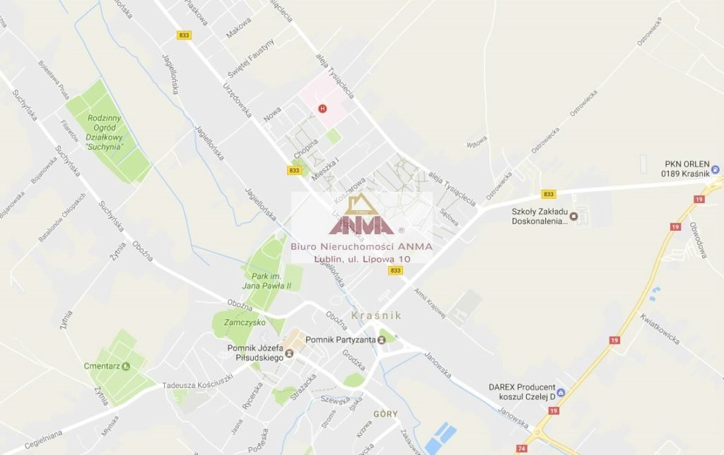 Lokal usługowy na parterze w centrum Kraśnika, 32 m2 Kraśnik, Góry, Lubelska  32m2 Foto 1