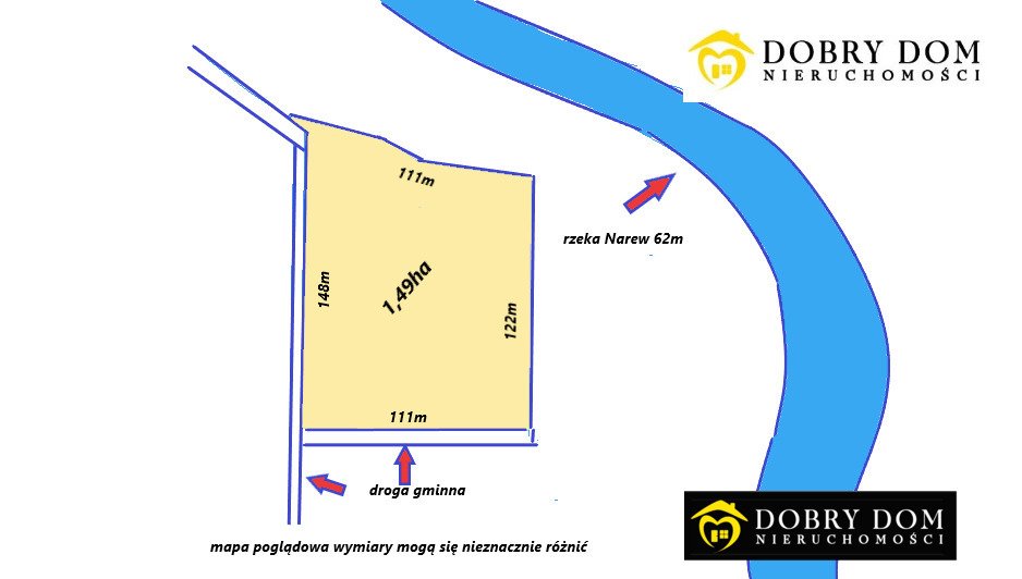 Działka rolna 14 900 m² blisko Narwi, atrakcyjna cena Suraż  14 900m2 Foto 1