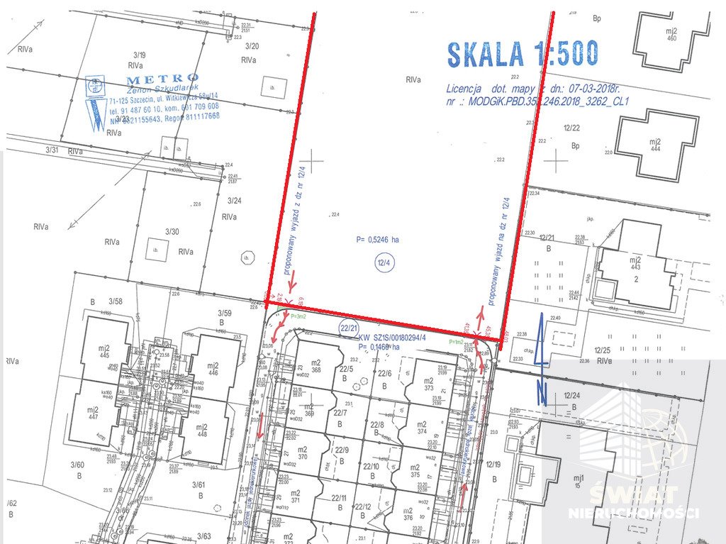 Działka budowlana na sprzedaż Szczecin, Gumieńce, Leopolda Okulickiego  5 246m2 Foto 2