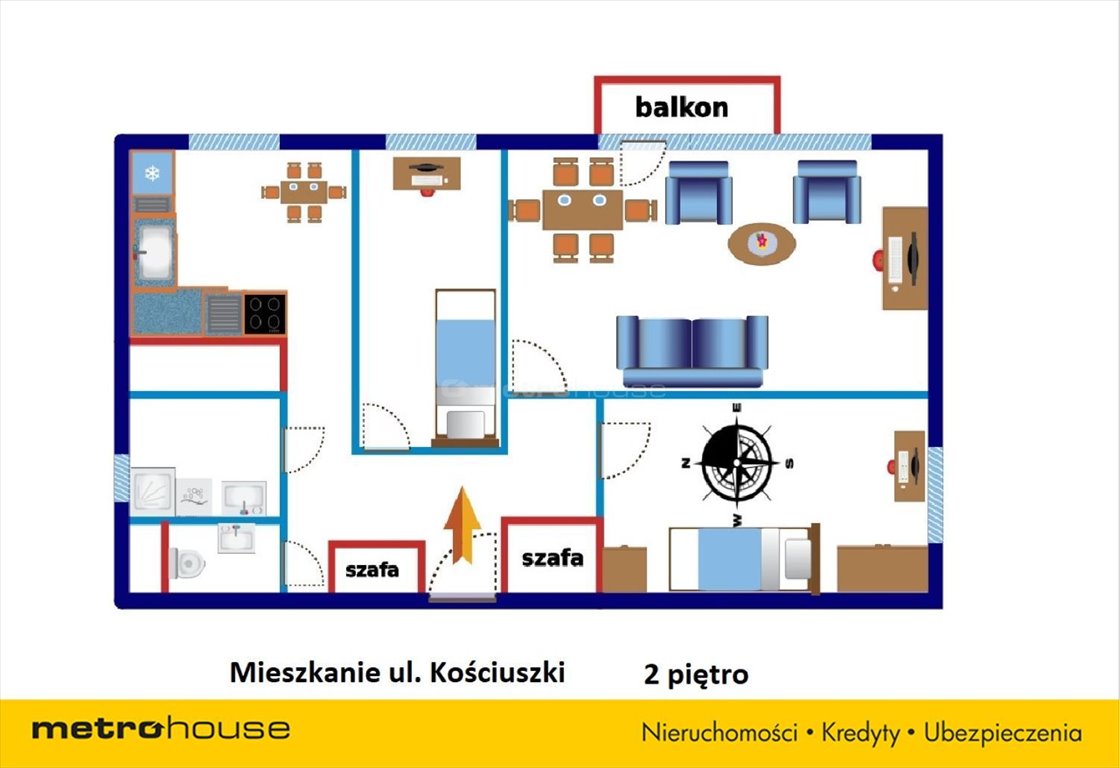 Mieszkanie trzypokojowe na sprzedaż Biała Podlaska, Kościuszki  58m2 Foto 13