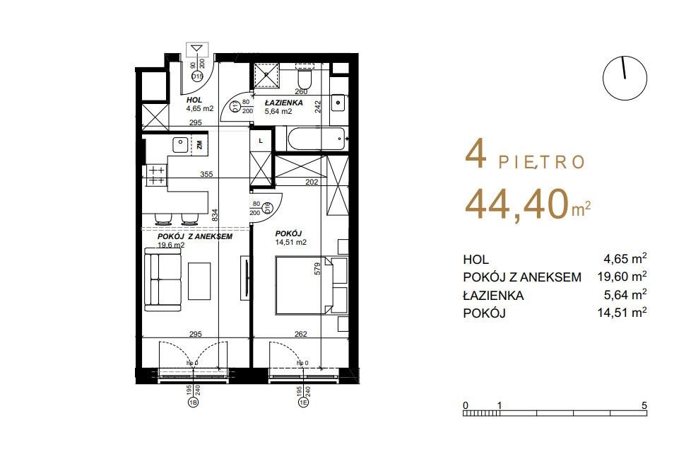 Mieszkanie dwupokojowe na sprzedaż Lublin, Śródmieście  44m2 Foto 2