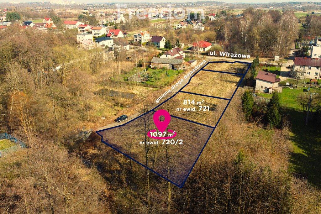 Działka budowlana na sprzedaż Częstochowa, Brzeziny Wielkie, Wirażowa  1 106m2 Foto 1