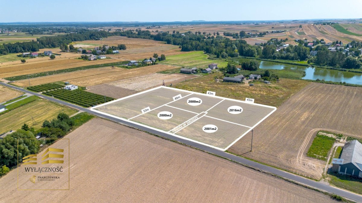 Działki budowlane w Fajsławicach, 2000 m², w pierwszej linii Fajsławice  2 000m2 Foto 1