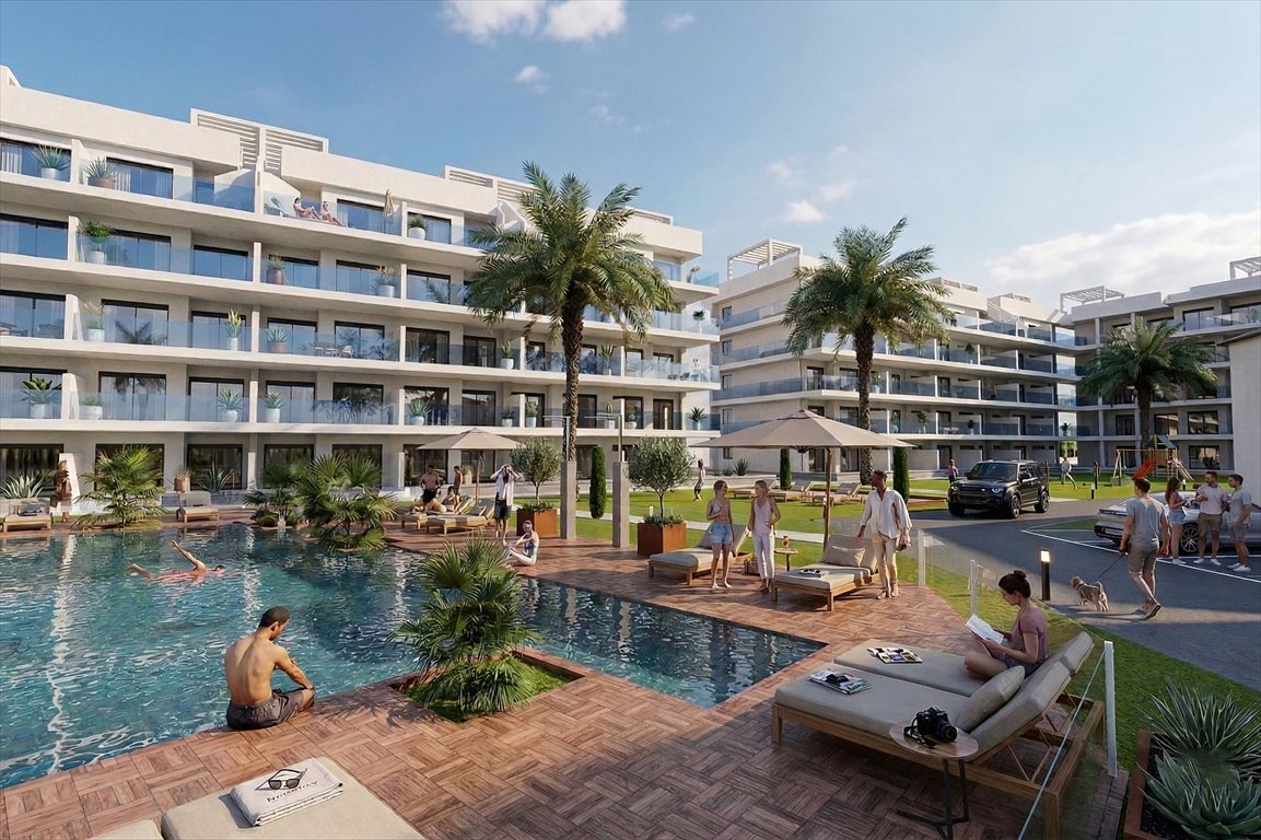 Luksusowy 3-pokojowy apartament z SPA, basenem i zielonymi terenami Hiszpania, El Raso, Guardamar del Segura, Alicante, El Raso, Guardamar del Segura, Alicante  82m2 Foto 1