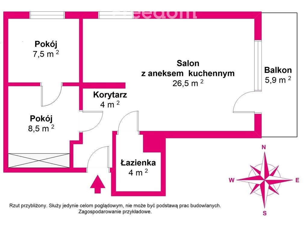 Mieszkanie trzypokojowe na sprzedaż Kołobrzeg, Helsińska  51m2 Foto 14