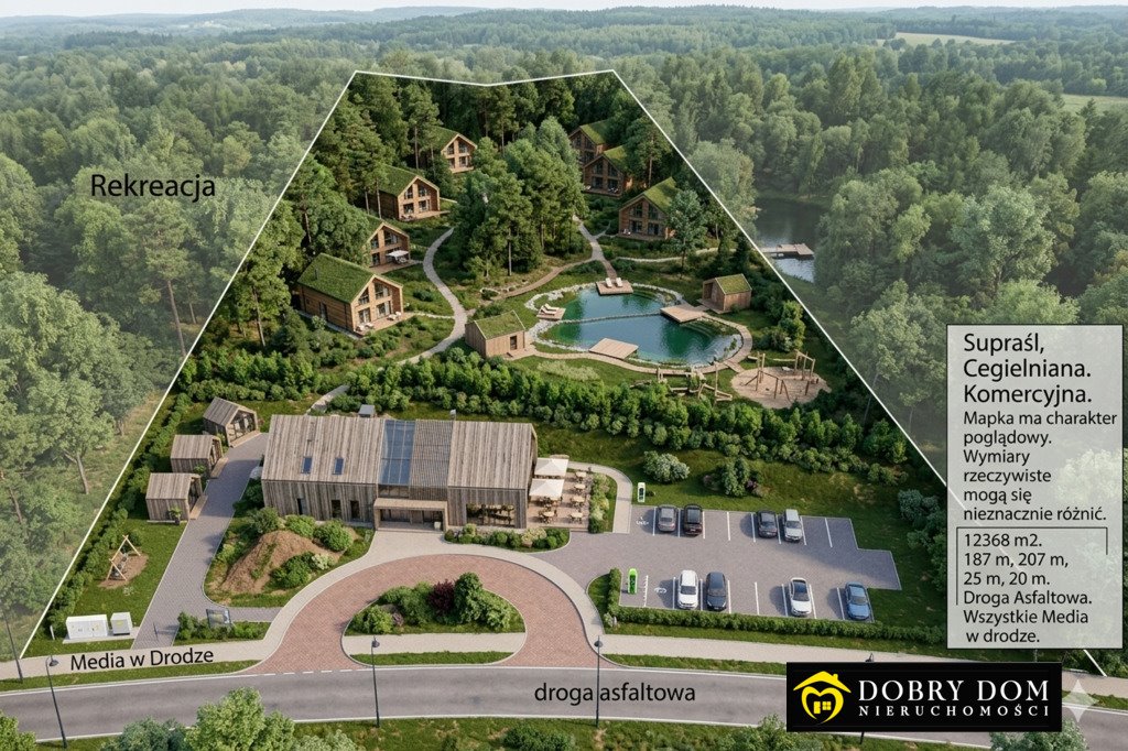 Działka inwestycyjna 12 368 m² z mediami w Supraślu Supraśl  12 368m2 Foto 1