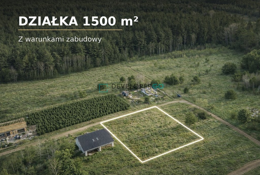 Działka 1500 m² z warunkami zabudowy, las i jezioro Ciasne, Jaworowa  1 500m2 Foto 1