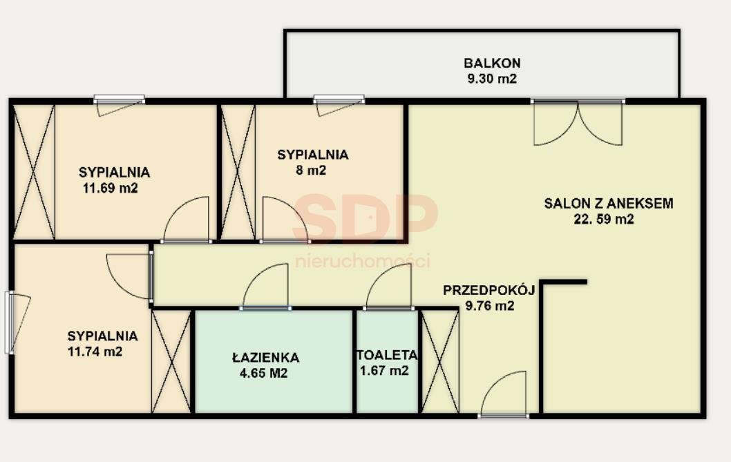 Mieszkanie czteropokojowe  na sprzedaż Wrocław, Fabryczna, Stabłowice, Stabłowicka  70m2 Foto 5