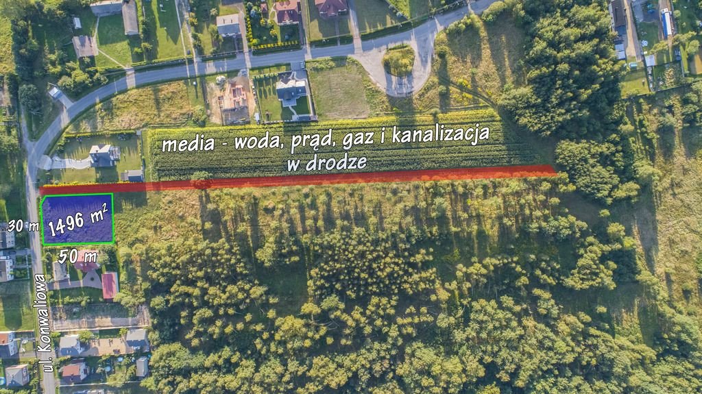 Działka budowlana na sprzedaż Poczesna  1 496m2 Foto 2