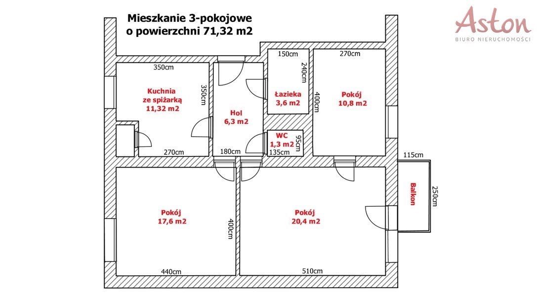 Mieszkanie trzypokojowe na sprzedaż Katowice, Śródmieście  71m2 Foto 2