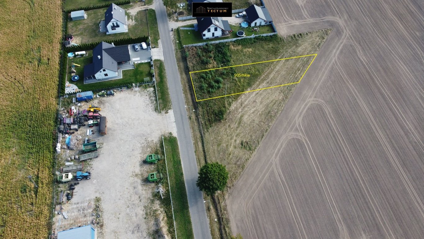 Działka budowlana 905 m² w Łeknie z dostępem do mediów Łekno  905m2 Foto 1