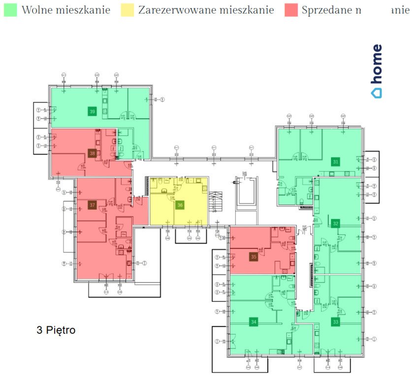 Mieszkanie trzypokojowe na sprzedaż Toruń, Włocławska  49m2 Foto 14