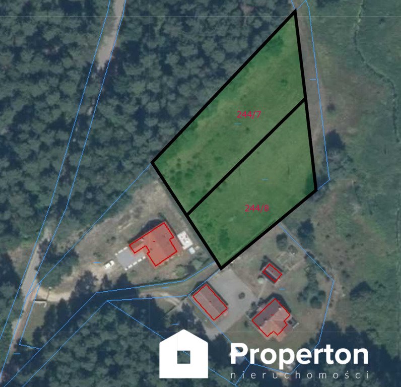 Sprzedam działki budowlane 1900 m² w Bartągu z lasem i mediami Bartąg  1 900m2 Foto 1