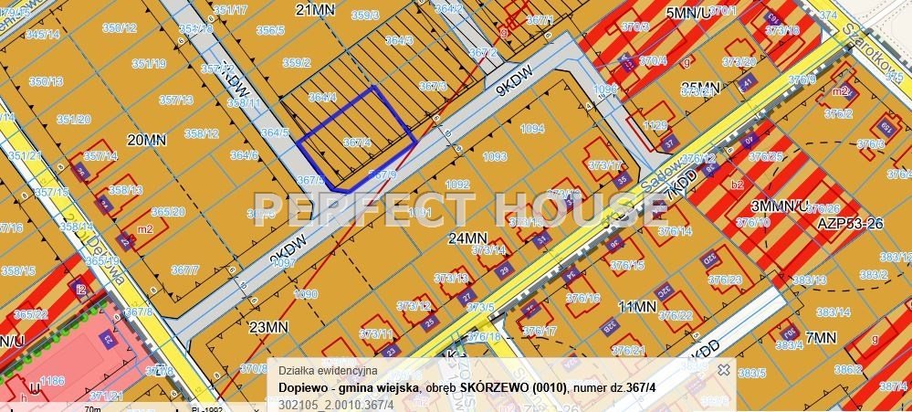Działka pod dom w Skórzewie, MPZP, media w drodze Skórzewo, Dębowa  1 199m2 Foto 1