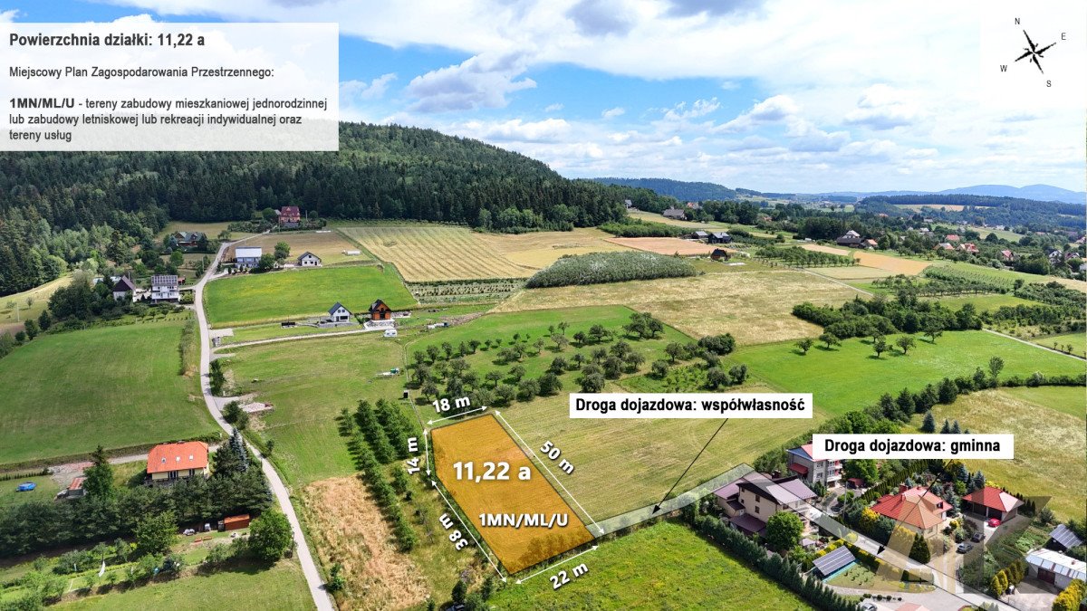 Widokowa działka 11,22 ara z panoramą Tatr - Stronie Stronie  1 122m2 Foto 1