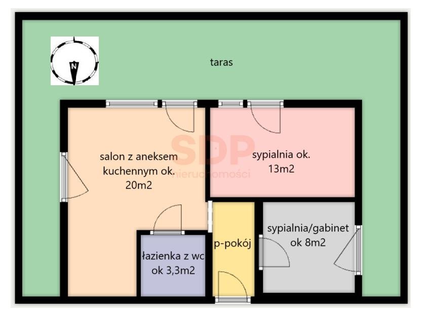 Mieszkanie trzypokojowe na sprzedaż Wrocław, Śródmieście, Nadodrze, Dmowskiego Romana  48m2 Foto 2