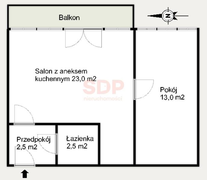 Mieszkanie dwupokojowe na sprzedaż Wrocław, Krzyki, Powstańców Śląskich, ok. Ronda Powstańców Śląskich  41m2 Foto 7