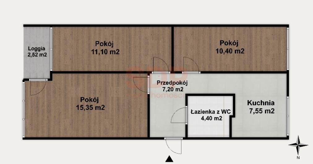 Mieszkanie trzypokojowe na sprzedaż Wrocław, Śródmieście, Nadodrze, Pl. Świętego Macieja  56m2 Foto 11