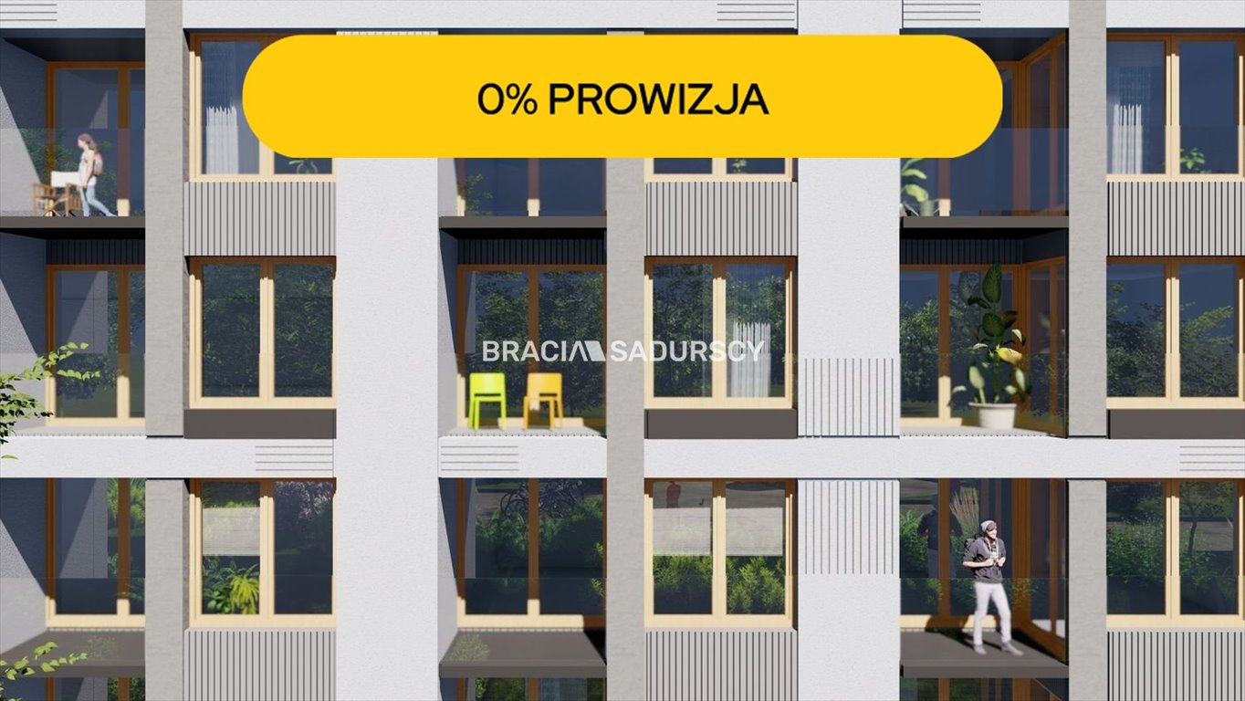 Nowoczesne 3-pokojowe mieszkanie z zielonym tarasem i smart home Kraków, Krowodrza, Łobzów, Czyżewskiego  39m2 Foto 1