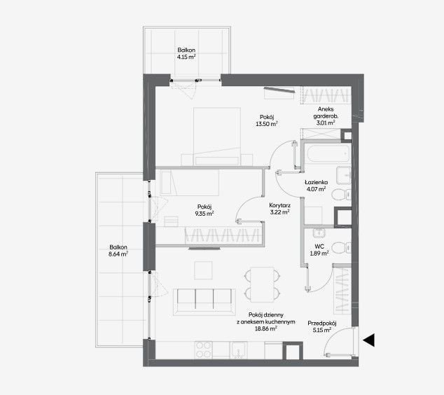 Mieszkanie trzypokojowe na sprzedaż Warszawa, Włochy, Raków, Fajansowa  59m2 Foto 1