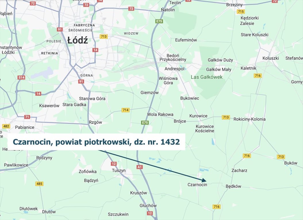 Działka rolna na sprzedaż Czarnocin, Juliusza Poniatowskiego  5 800m2 Foto 9