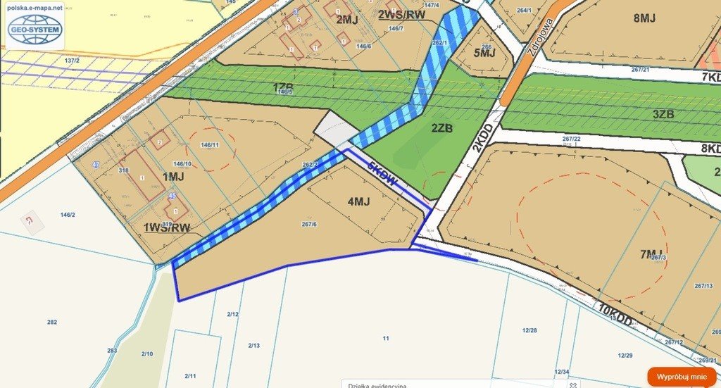 Działka 9521 m² pod zabudowę jednorodzinną - inwestuj! Napachanie  9 521m2 Foto 1
