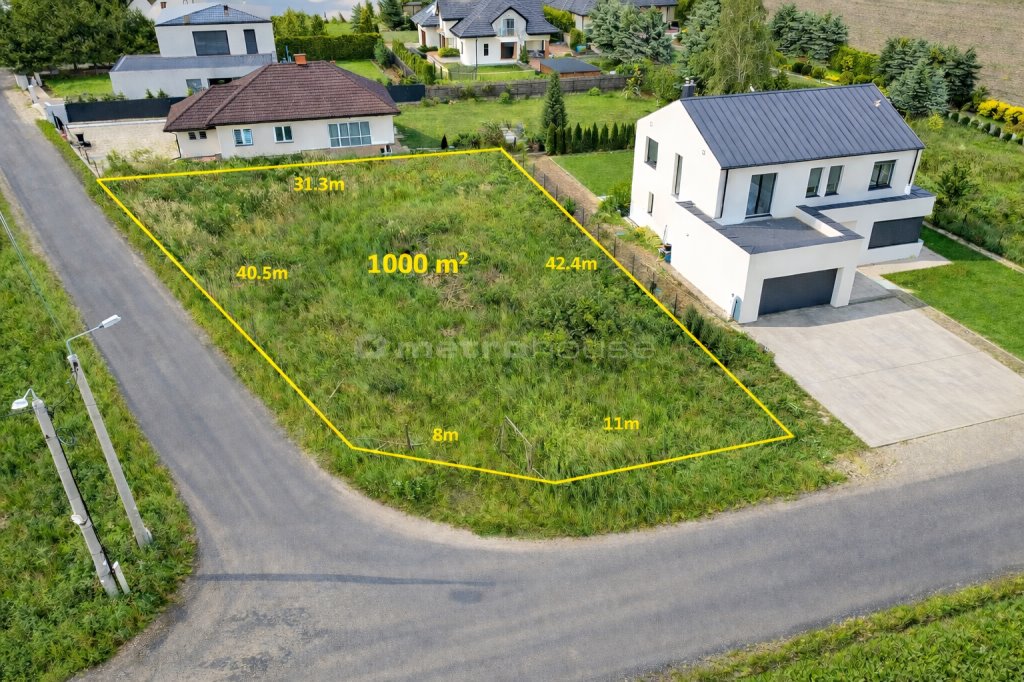 Działka budowlana 1000 m² z pozwoleniem, media w drodze Wolica, Ogrodowa  1 000m2 Foto 1