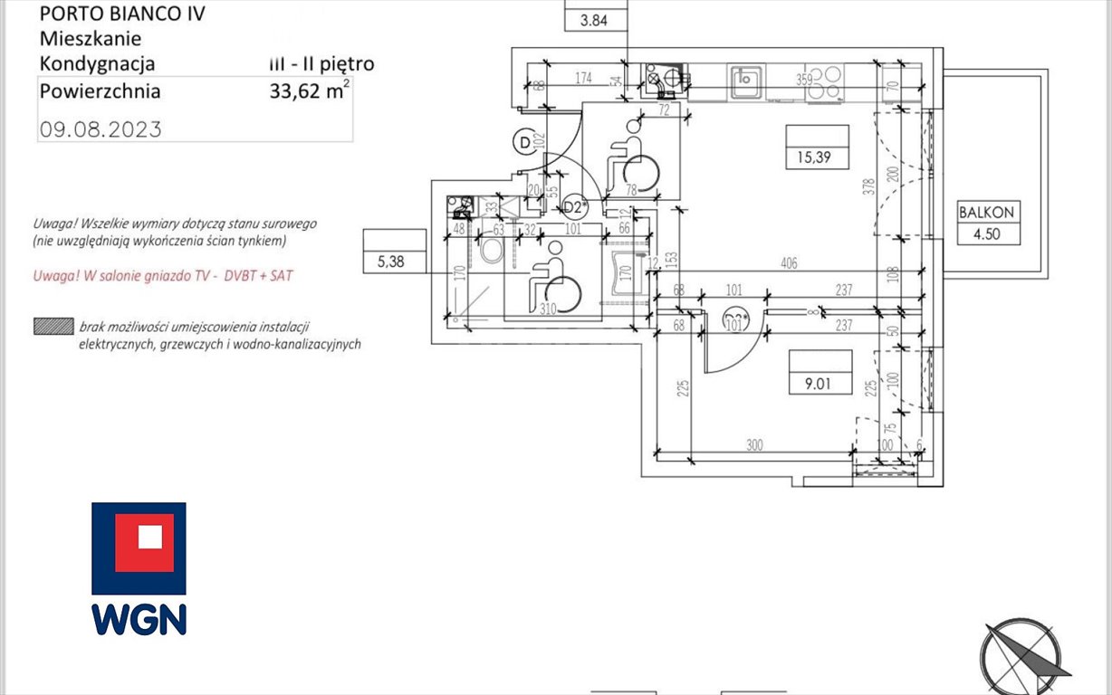 Mieszkanie dwupokojowe na sprzedaż RUMIA, JEZIORNA  34m2 Foto 1