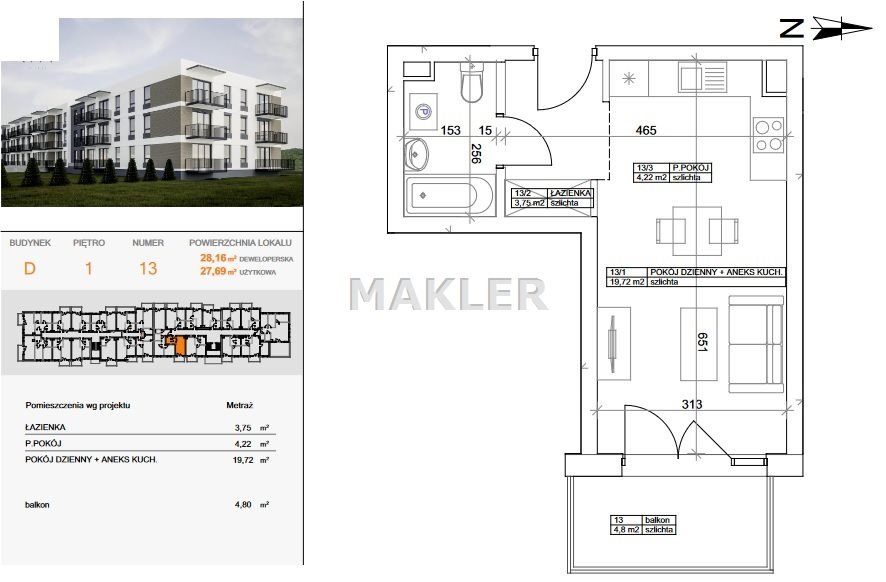 Kawalerka na sprzedaż Bydgoszcz, Szwederowo  28m2 Foto 4