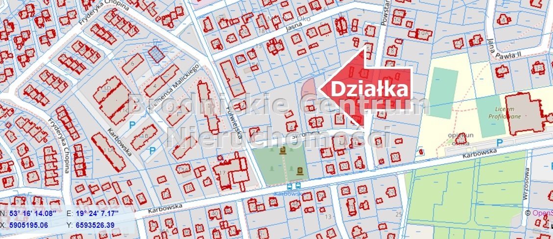 Działka pod dom jednorodzinny w Brodnicy, 438 m2, atrakcyjna cena Brodnica, Brodnica  438m2 Foto 1