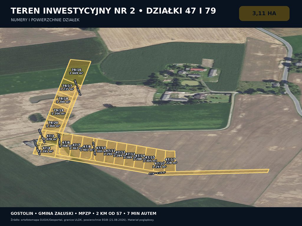 Zapraszam do zakupu działki 31 055 m² pod zabudowę w Gostolinie Gostolin  31 055m2 Foto 1